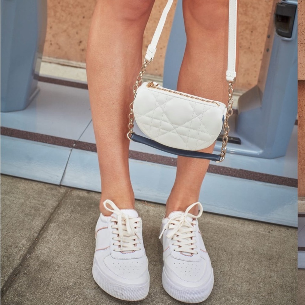 REFORMATION Harlow Leather Sneaker - size 8